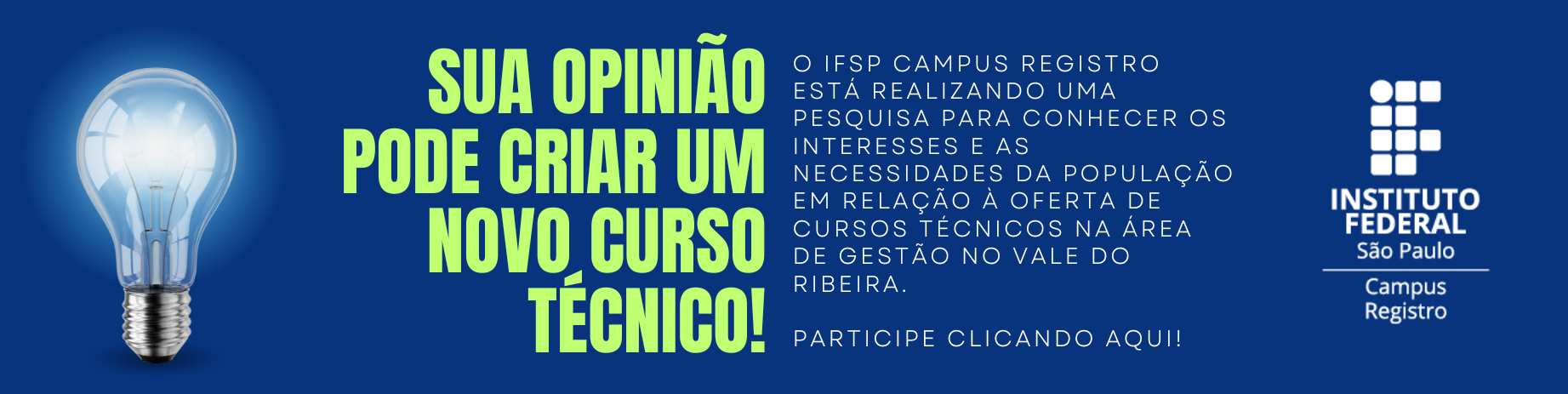 pesquisa sobre interesse em novo curso técnico